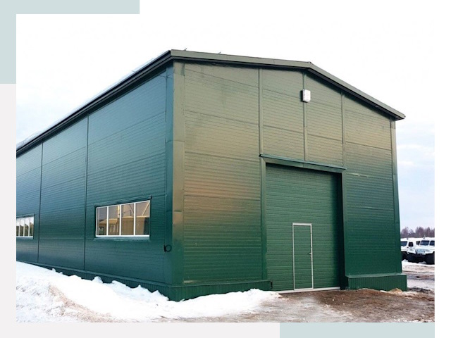 Двускатные ангары в Нижнеудинске